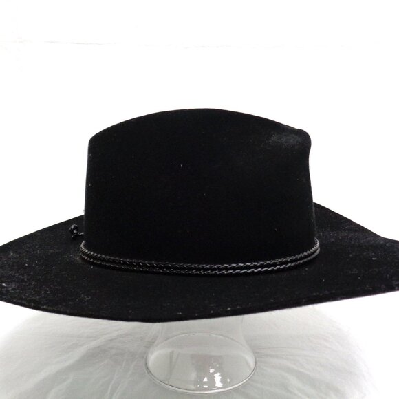 Stetson Hat Black Felt 4X Beaver 6 7/8 Carson - Picture 4 of 11
